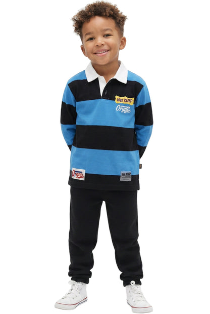 OCEAN Kid's Long Sleeve Polo Shirt With Heavy Embroidery Works (PHRESH)