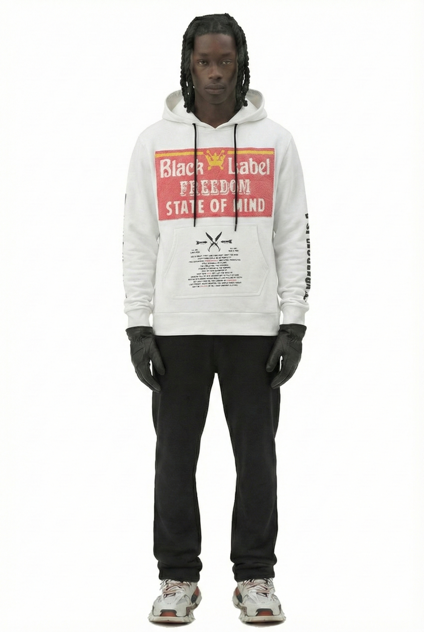KLEEP Men's Premium French Terry Pullover Hoodie with Chenille Patch&Print