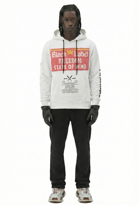 KLEEP Men's Premium French Terry Pullover Hoodie with Chenille Patch&Print