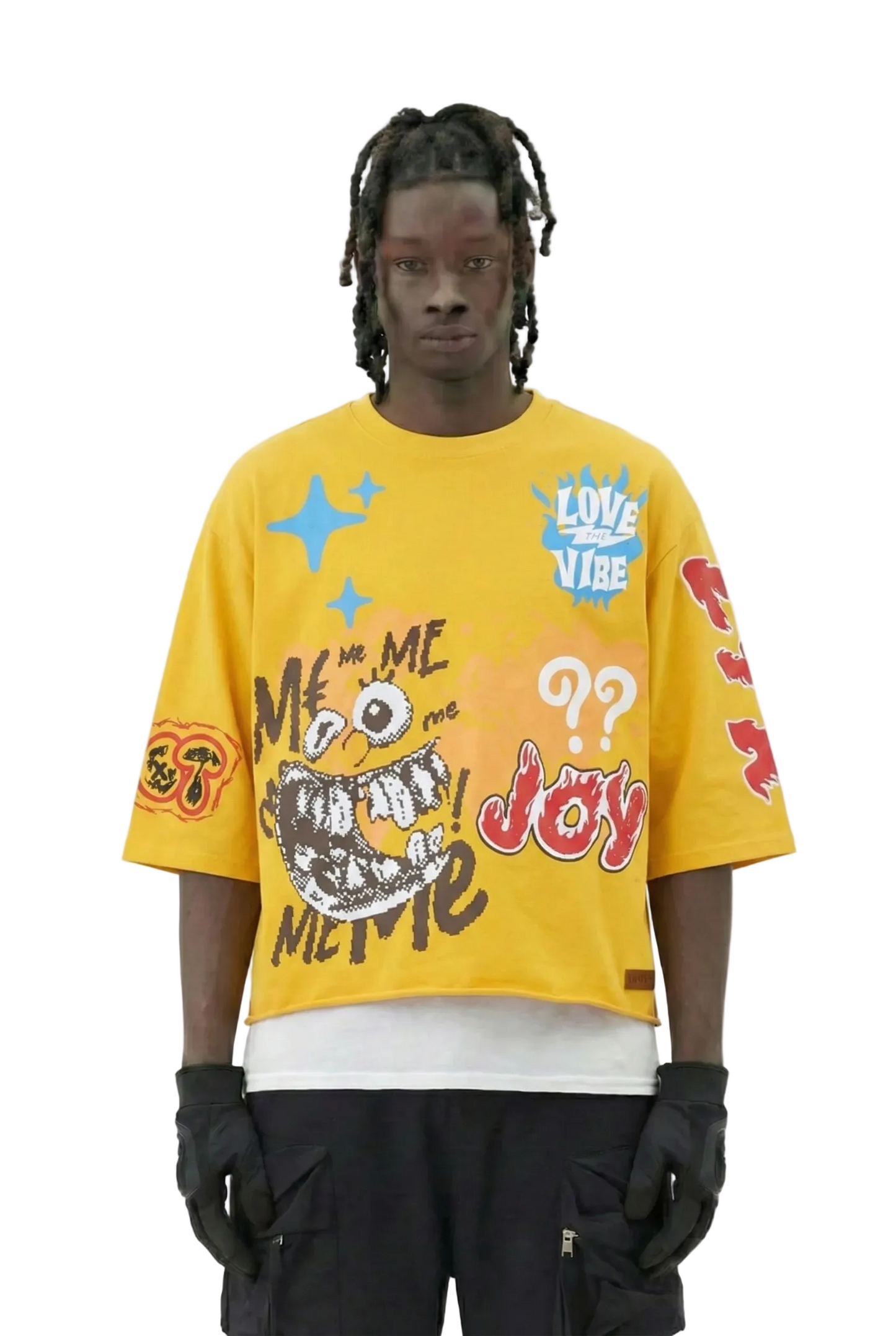 MERTI SN/ Jersey 3/4 Sleeve Crop Top Tee