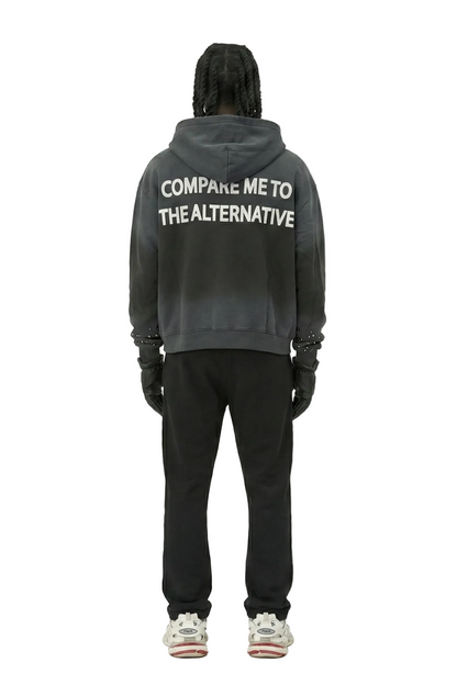 GLENN French Terry Long Sleeve Crop Top Full Zip Hoodie