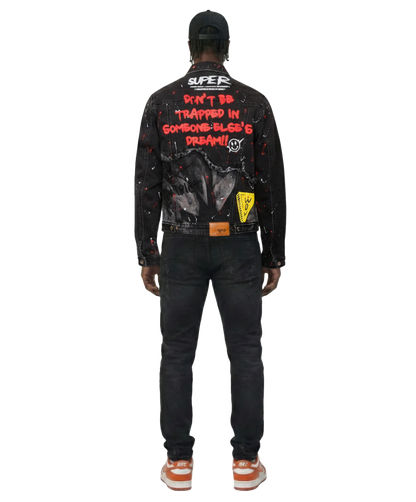 Phlox Washed Denim & Twill Mixed Jacket