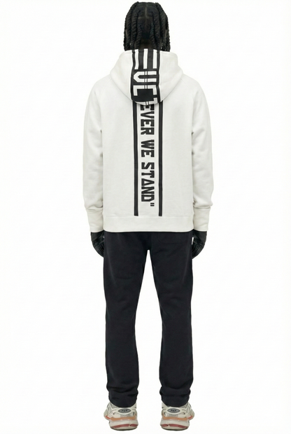 Premium cotton brushed fleece pullover hoodie.