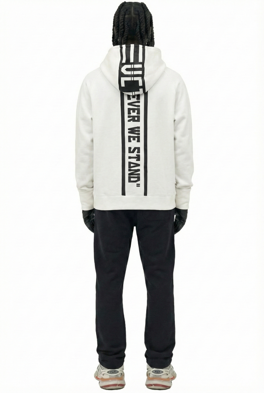 Premium cotton brushed fleece pullover hoodie.