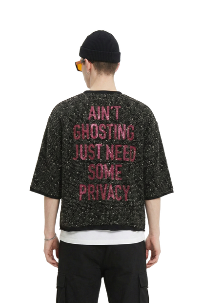 DIVINE S/N Jersey 3/4 Sleeve Crop Top Tee