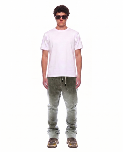 OBSIDIAN Washed French Terry Stacked Jogger Pants