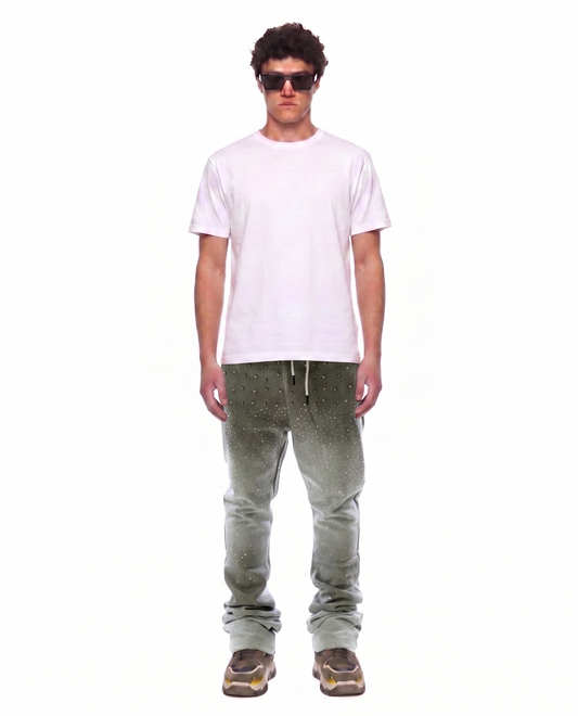 OBSIDIAN Washed French Terry Stacked Jogger Pants