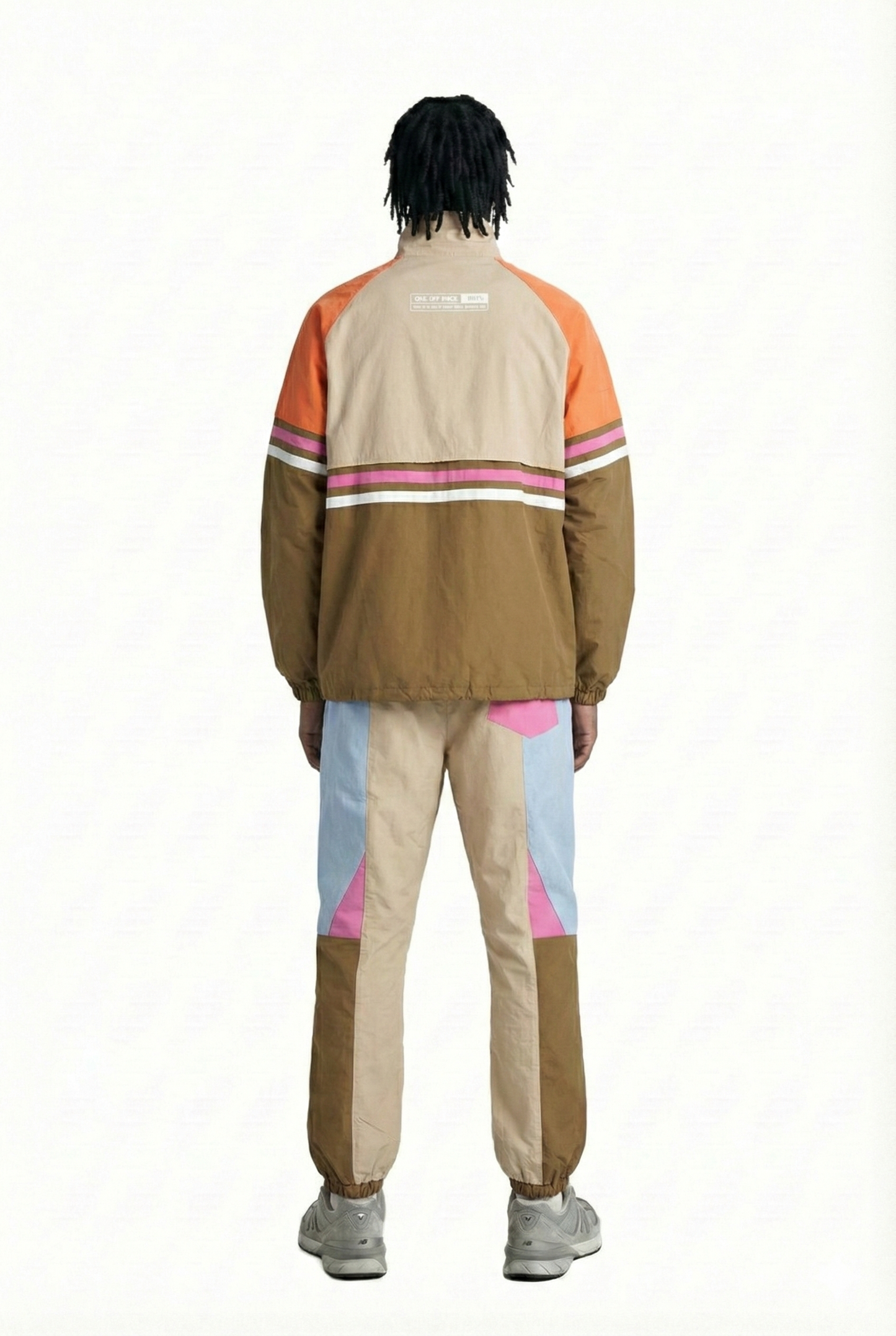 HAZEL Retro Men's premium crispy nylon long sleeve half zip pullover jacket