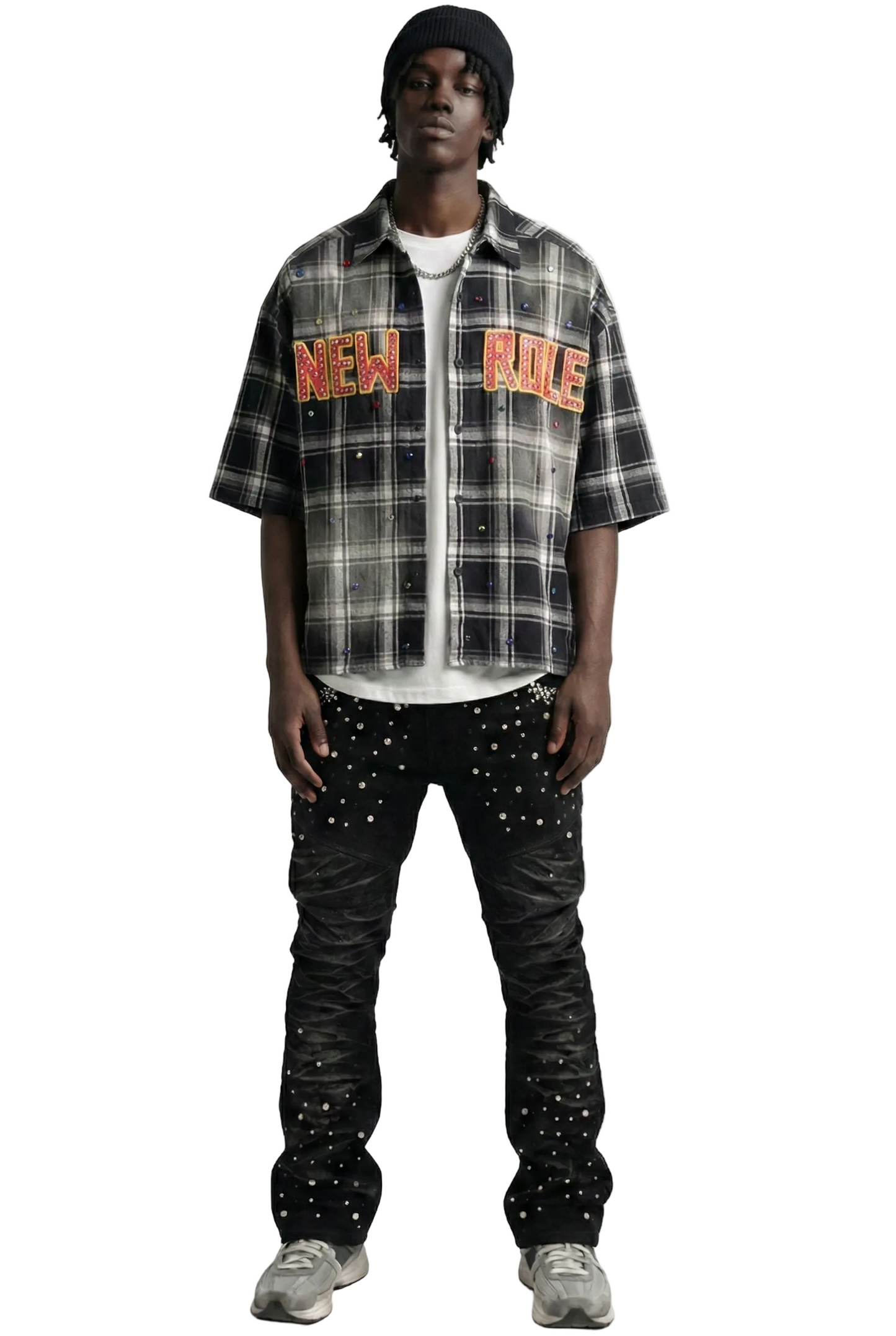 UMBRO Washed Flannel Crop Top Button Down Shirt