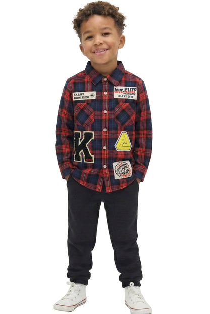 FALU Kid's Premium Flannel Button Down Shirt