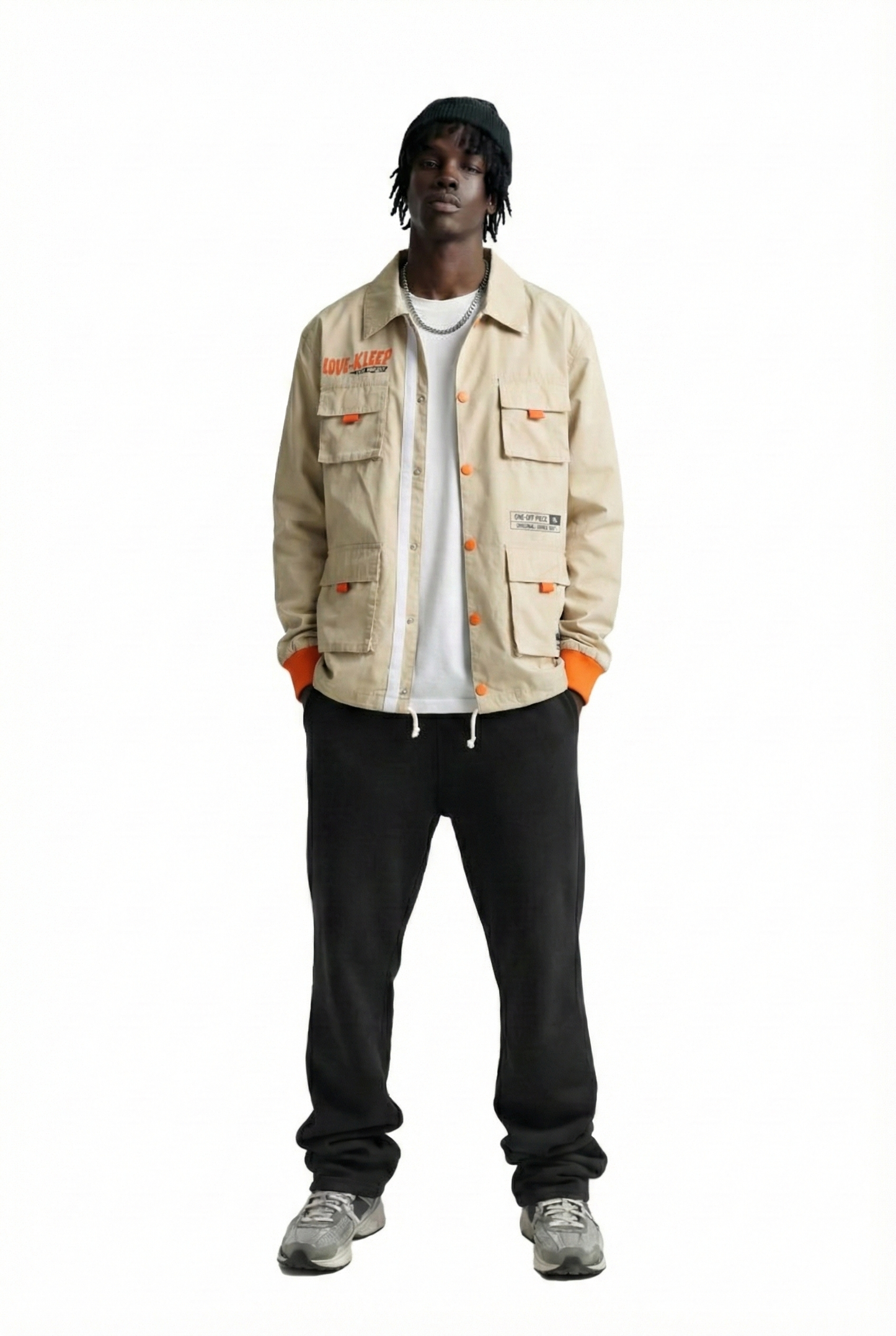 NUAL Men's premium crispy nylon long sleeve coach jacket