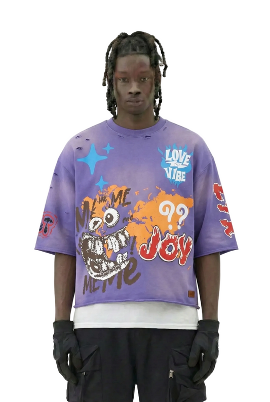 DIAZ S/N Jersey 3/4 Sleeve Crop Top Tee
