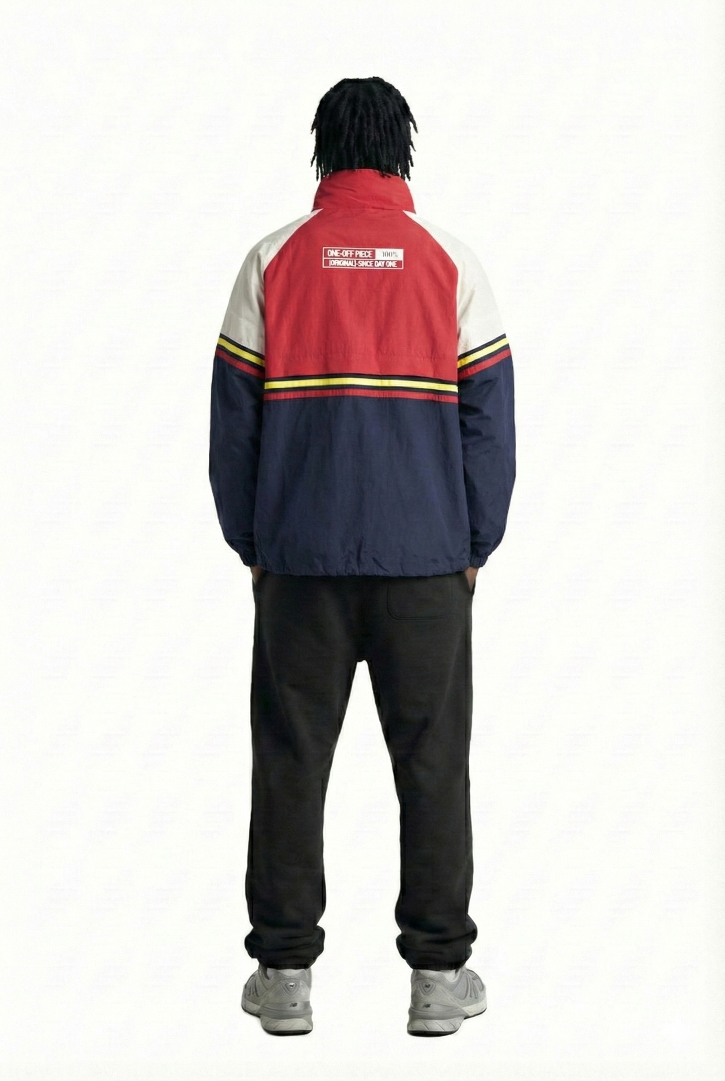 RUFOUS Retro Men's premium crispy nylon long sleeve half zip pullover jacket