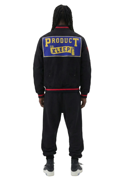 Padded Twill Bomber Jacket.