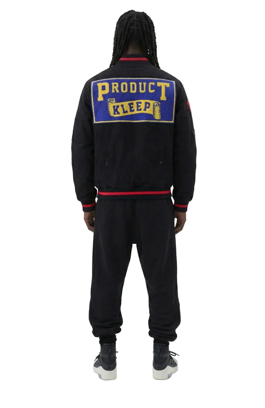 Padded Twill Bomber Jacket.