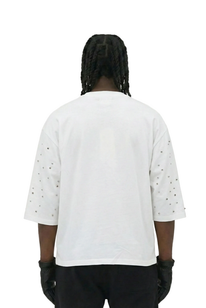 CLAIN SN/ Jersey 3/4 Sleeve Crop Top Tee