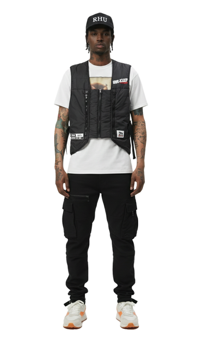 MILLER Men's premium cire padded vest with functional tape and multi pocket
