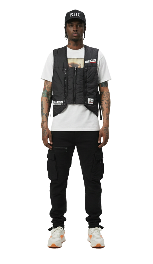 MILLER Men's premium cire padded vest with functional tape and multi pocket