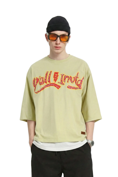 BRITON SN/ Jersey 3/4 Sleeve Crop Top Tee