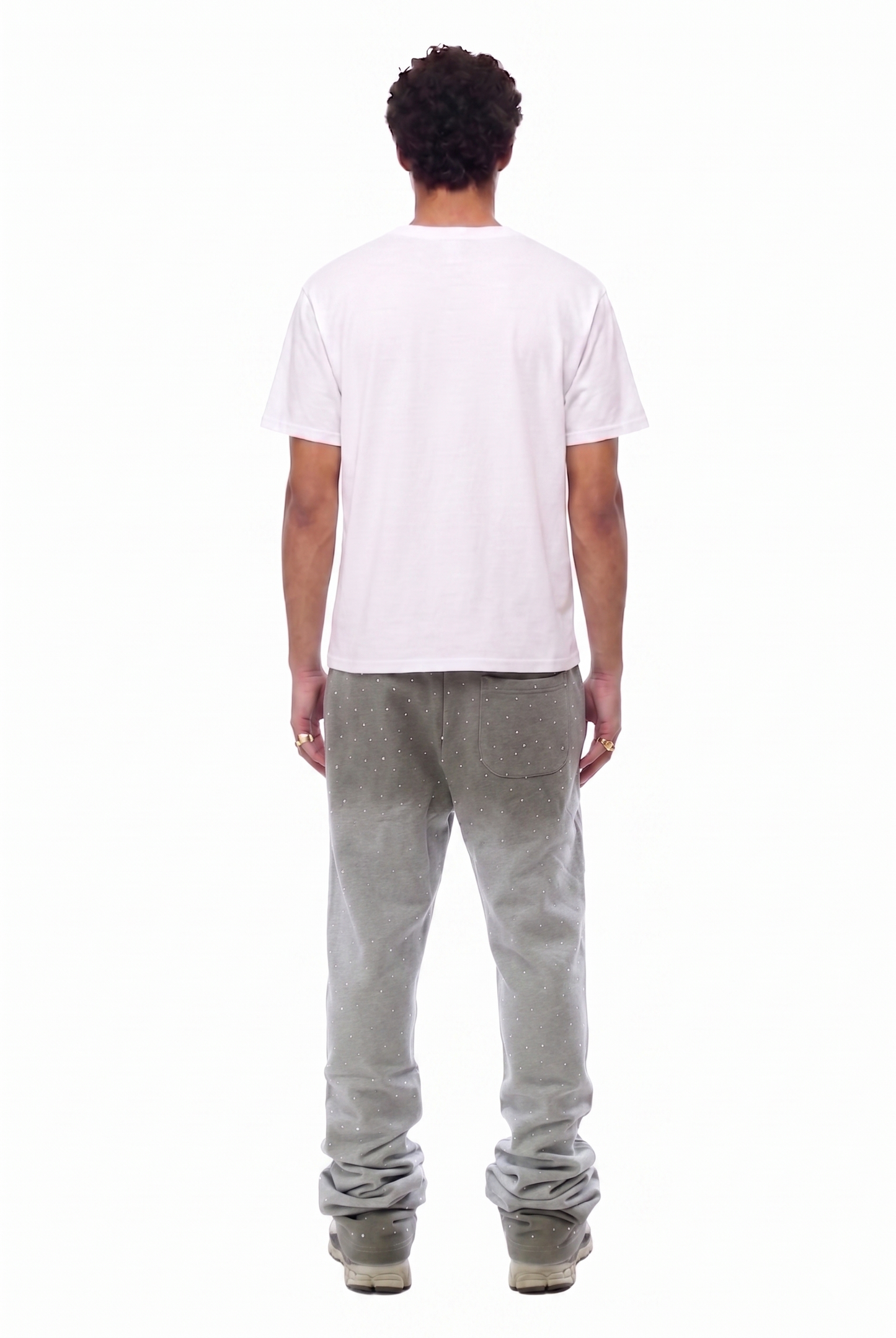 OBSIDIAN Washed French Terry Stacked Jogger Pants