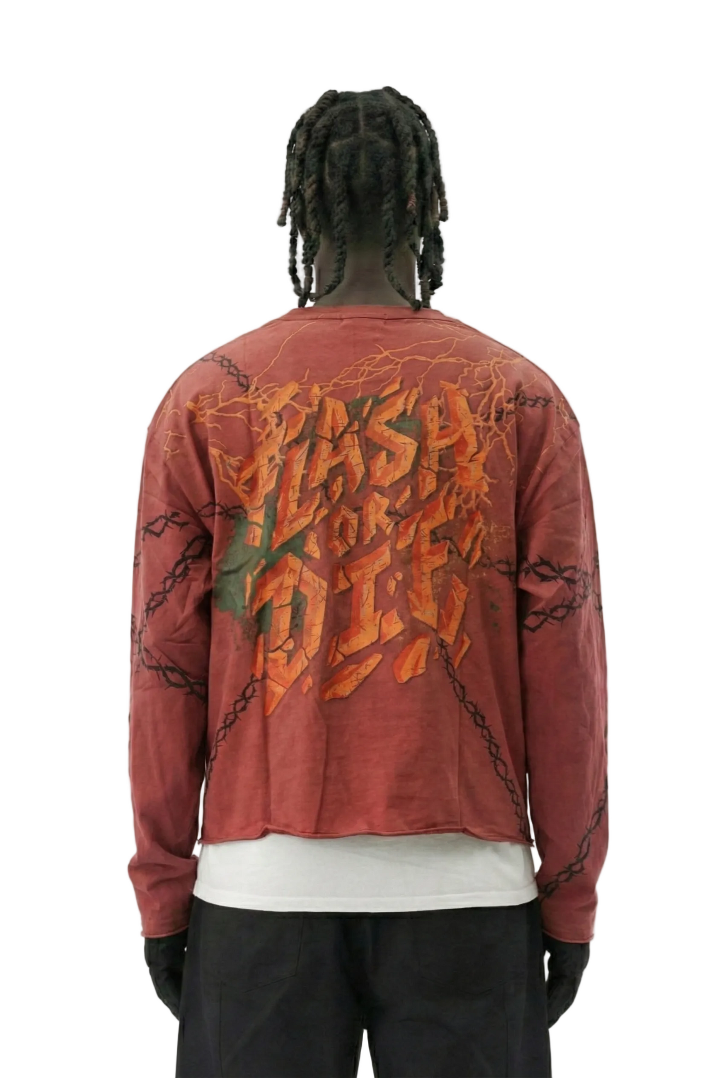 LAFONN S/N Jersey Long Sleeve Crop Top Tee