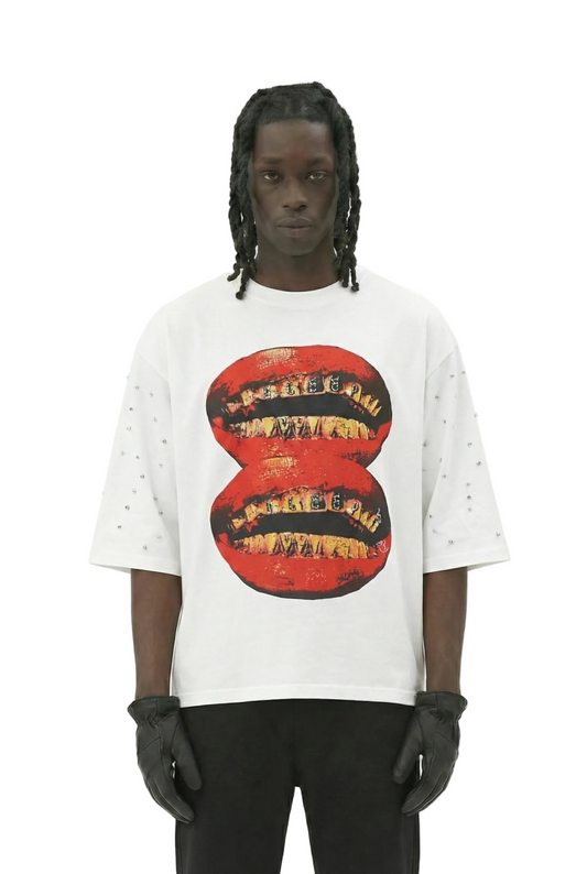 CLAIN SN/ Jersey 3/4 Sleeve Crop Top Tee