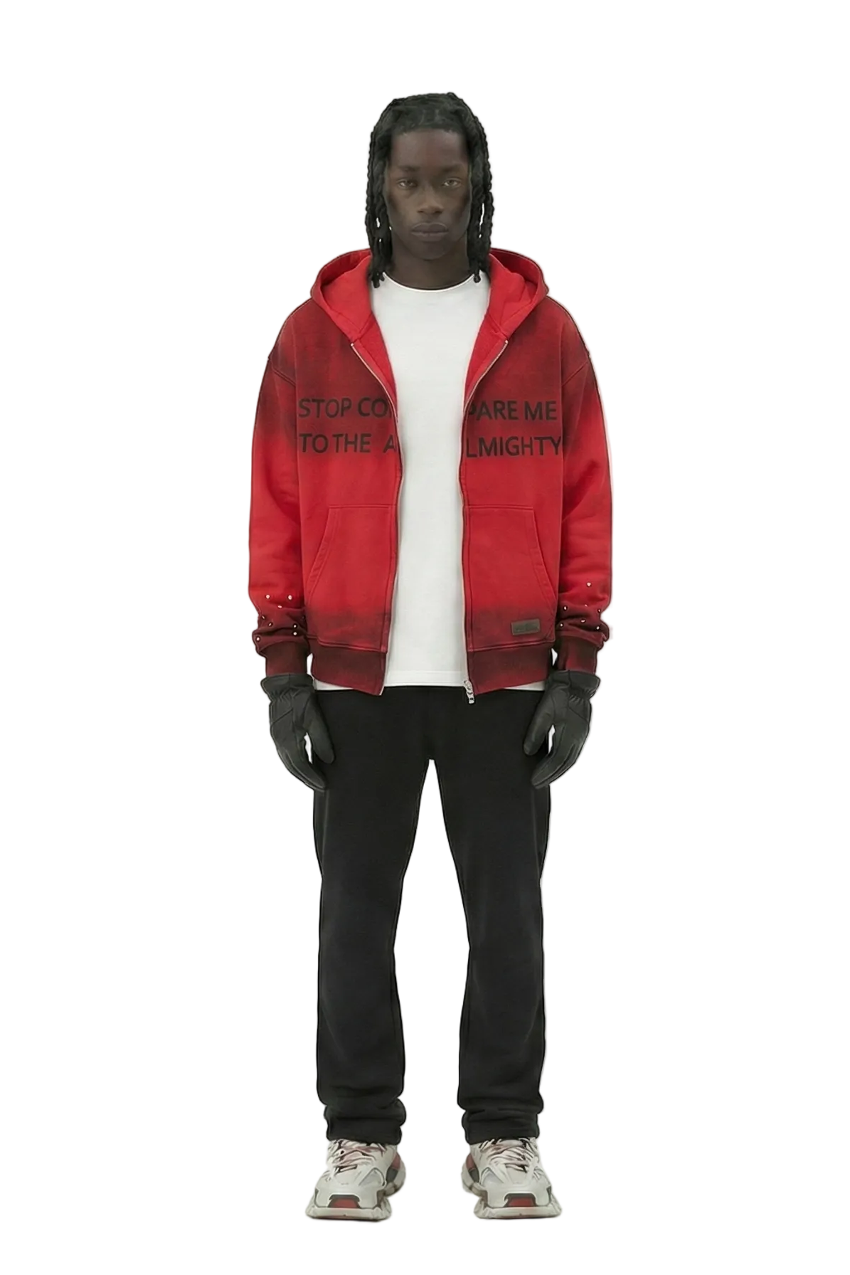 GARCIA French Terry Long Sleeve Crop Top Full Zip Hoodie