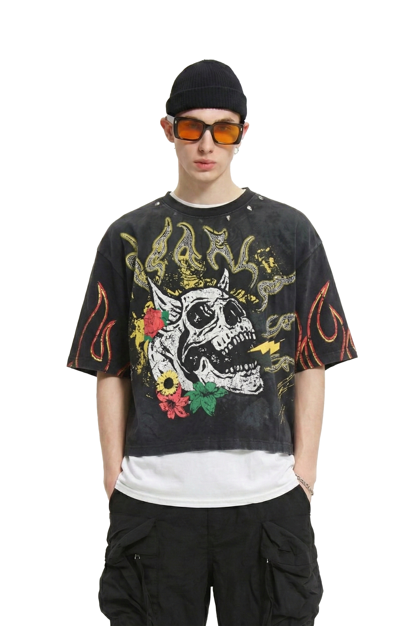 PERIDOT S/N Jersey 3/4 Sleeve Crop Top Tee