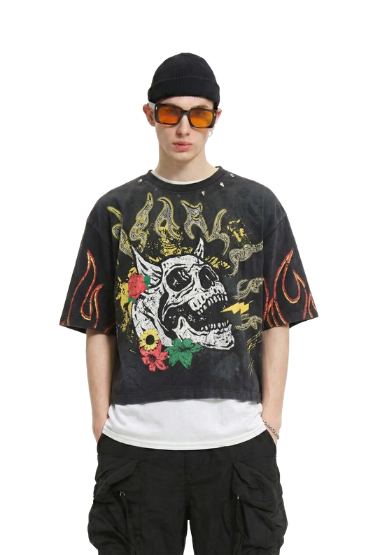 PERIDOT S/N Jersey 3/4 Sleeve Crop Top Tee