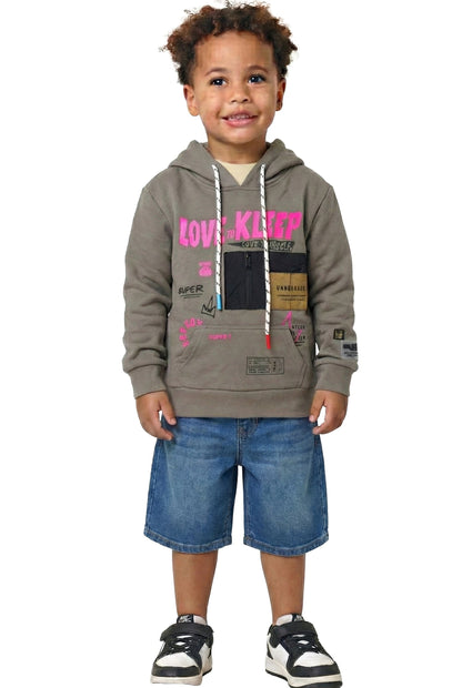 Ash Grey Kid's Premium French Terry Fleece Hoodie