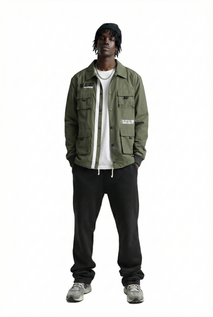 ANAS Men's premium crispy nylon long sleeve coach jacket