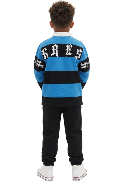 OCEAN Kid's Long Sleeve Polo Shirt With Heavy Embroidery Works (PHRESH)