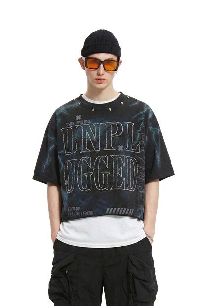 DUSTSPIRE S/N Jersey 3/4 Sleeve Crop Top Tee