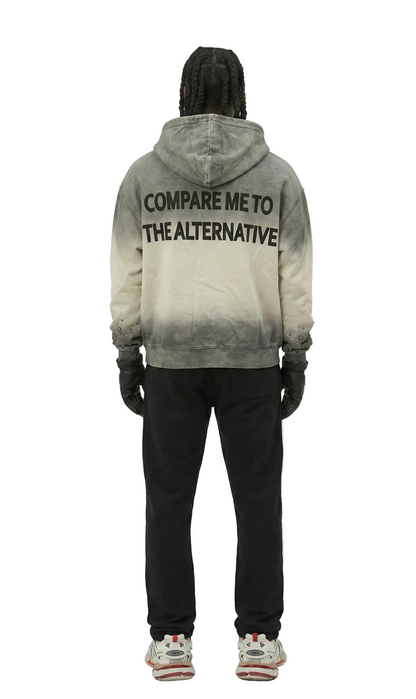 NOEL French Terry Long Sleeve Crop Top Full Zip Hoodie