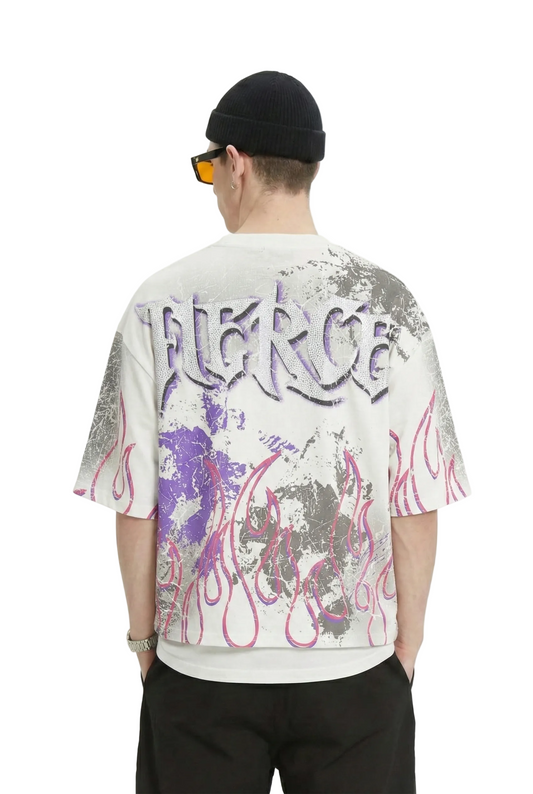 BERYL S/N Jersey 3/4 Sleeve Crop Top Tee