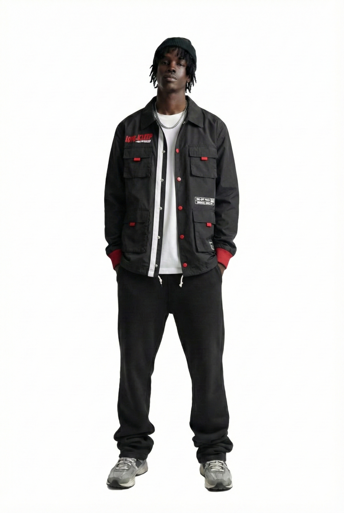 JOSH Men's premium crispy nylon long sleeve coach jacket