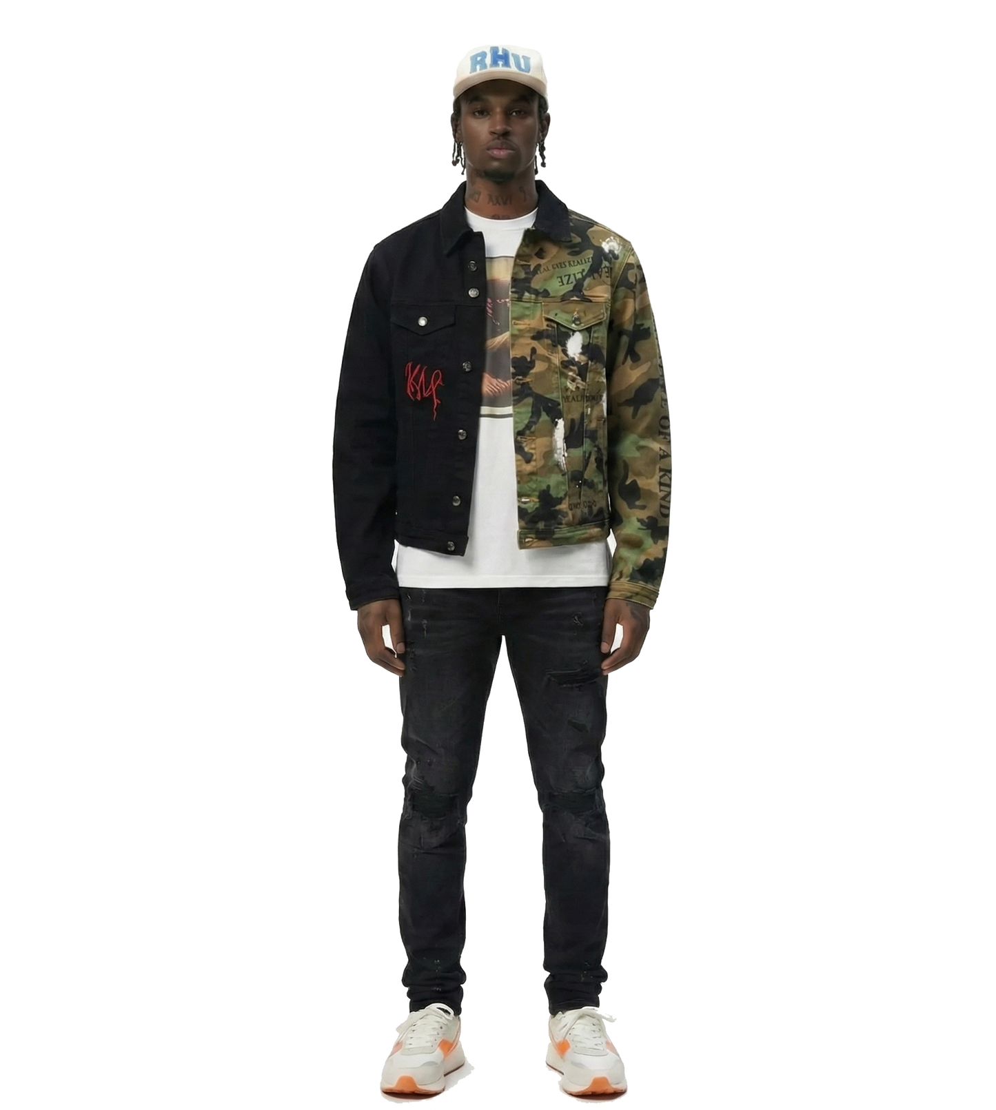 Bistre Half and Half Washed Twill Jacket