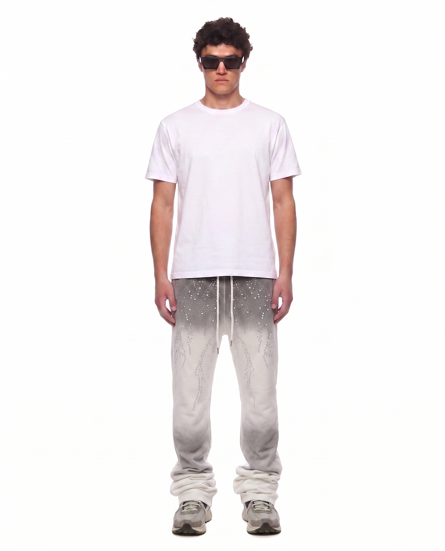 SMUDGE Washed French Terry Stacked Jogger Pants
