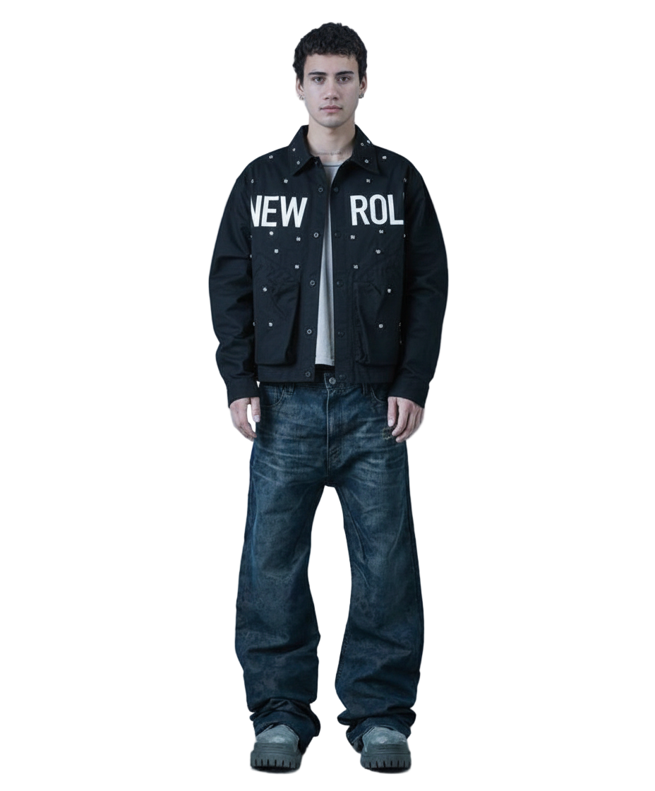 VUSE Twill Blended Nylon Crop Top Jacket