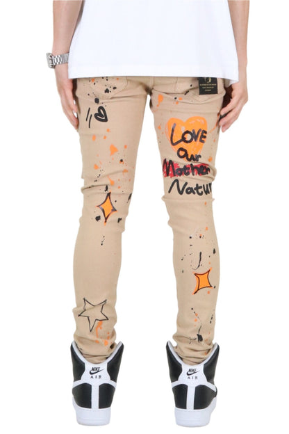Bano Men's premium skinny twill cargo pants.