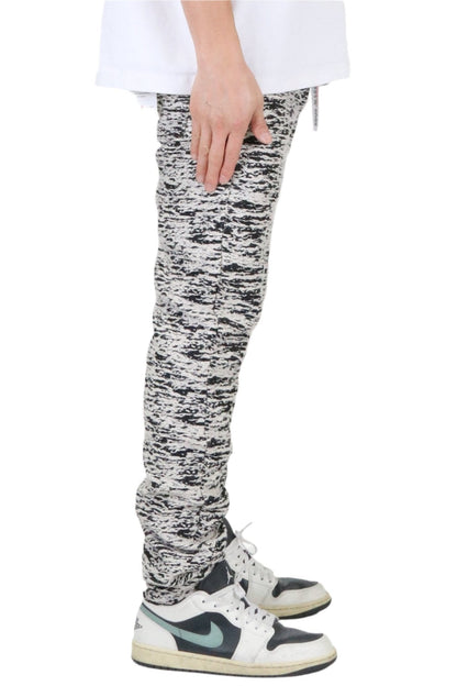 KIRK Men's premium jacquard pattern slim fit denim pant