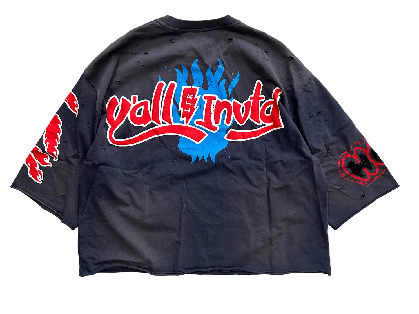 PORTER S/N Jersey 3/4 Sleeve Crop Top Tee