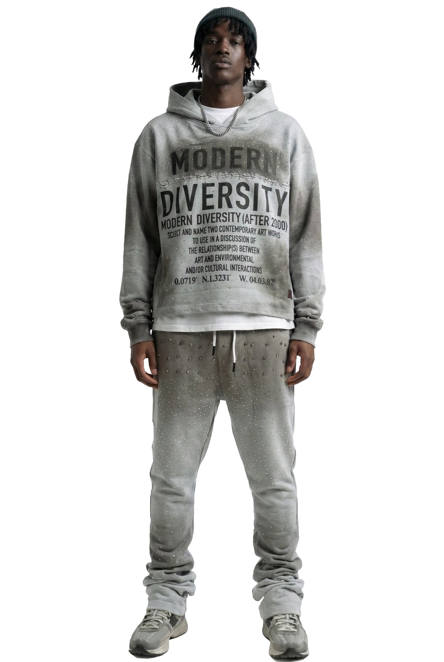 OBSIDIAN French Terry Long Sleeve Crop Top Pullover Hoodie only