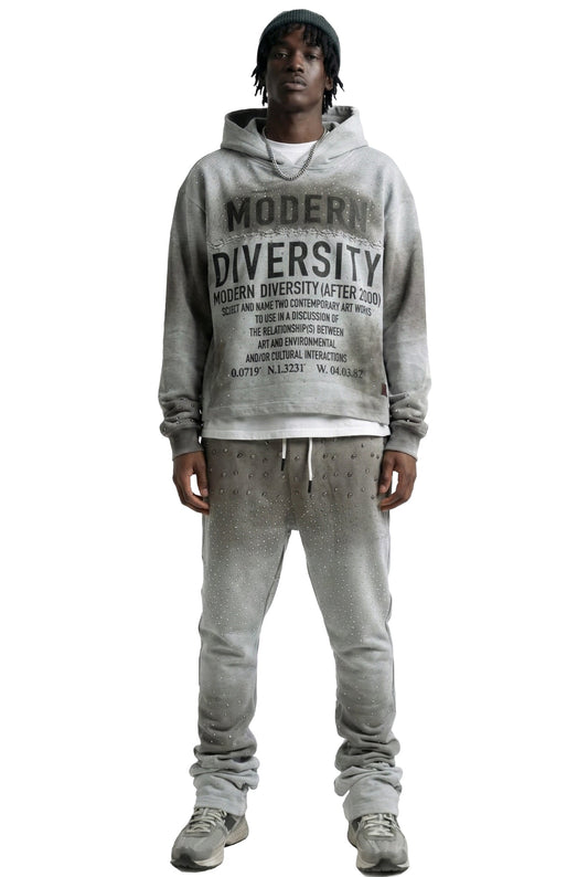 OBSIDIAN French Terry Long Sleeve Crop Top Pullover Hoodie only