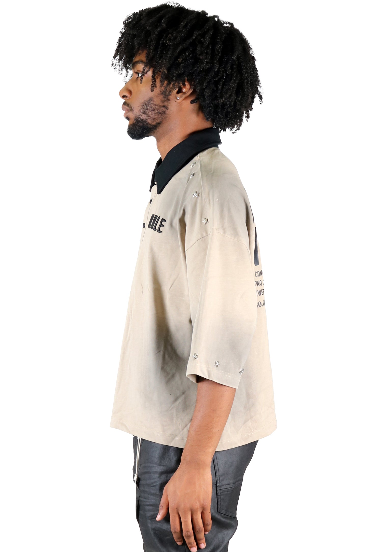 FIESTA Men's S/N Jersey 3/4 Sleeve Crop Top Polo