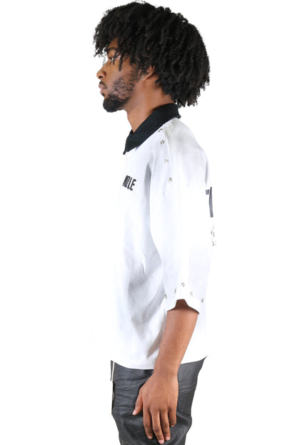 RADEON Men's S/N Jersey 3/4 Sleeve Crop Top Polo