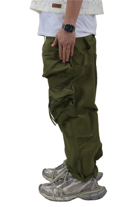 VONT FINE TWILL NYLON BAGGY FIT CARGO PANTS