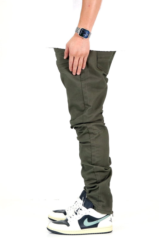 ROSEMONT Men's Premium Wax Coated Skinny Denim Pants