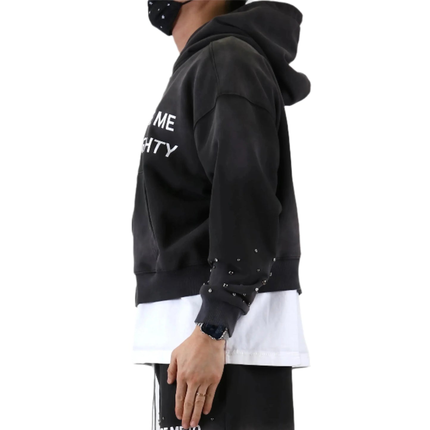 GLENN French Terry Long Sleeve Crop Top Full Zip Hoodie