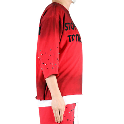 GARCIA S/N Jersey 3/4 Sleeve Crop top Tee